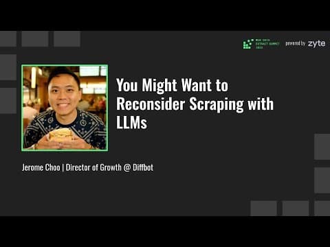 You Might Want to Reconsider Scraping with LLMs
